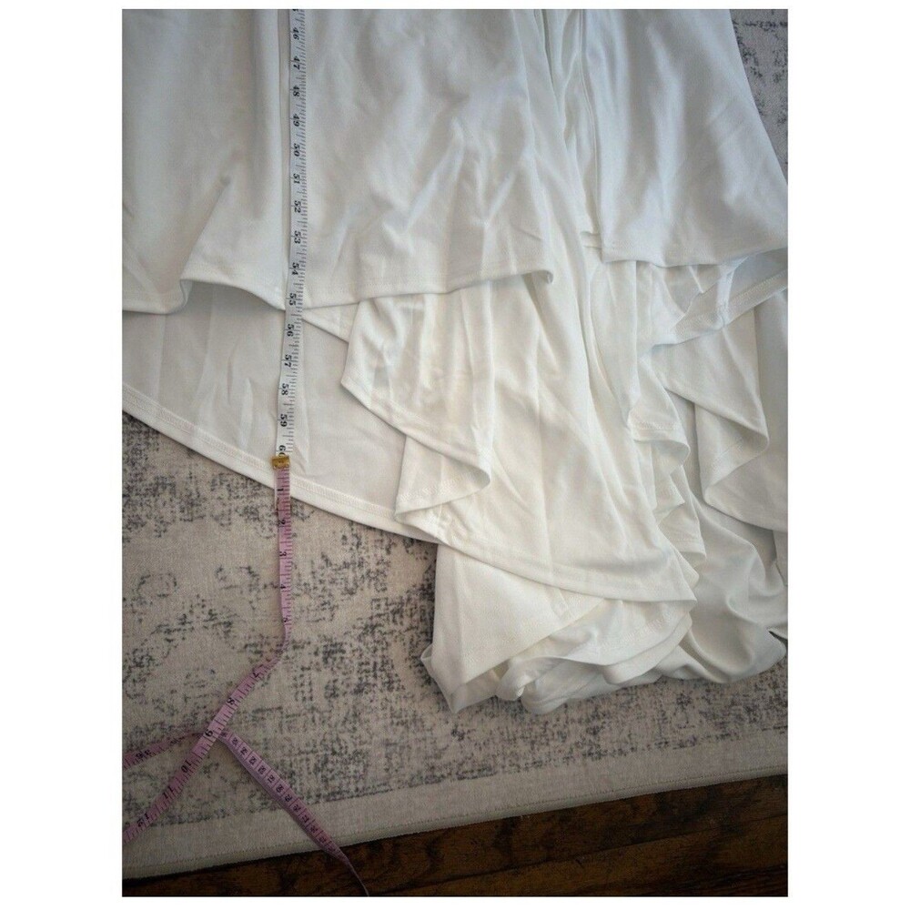 Lulus Arienne White Off-the-Shoulder Mermaid Maxi Dress Medium Bridal Wedding - Picture 7 of 11
